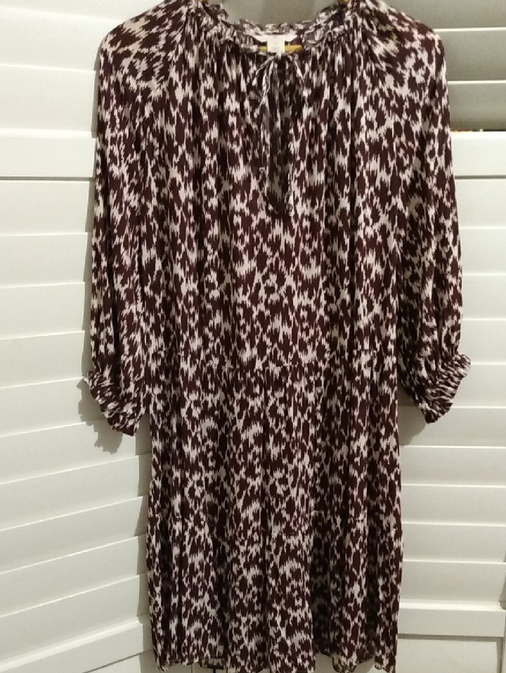 H & M Brown And Cream Dress